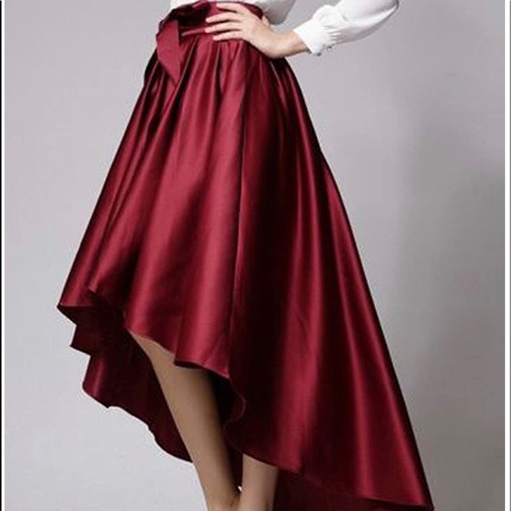Hi Low Pleated Skirt